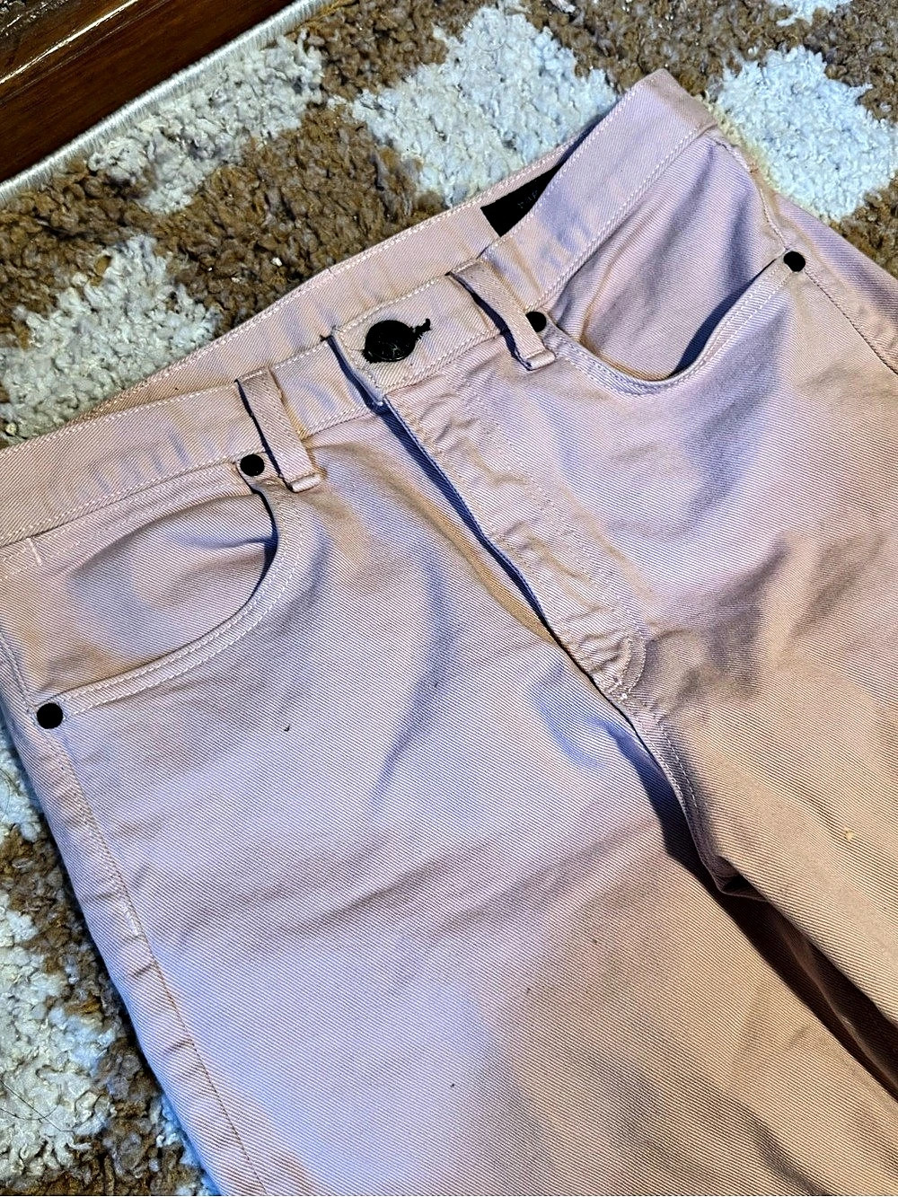 rag & bone Logan Mid-Rise Wide Leg Jeans Wide Leg Pants in Pink Waist 28 - Picture 4 of 8